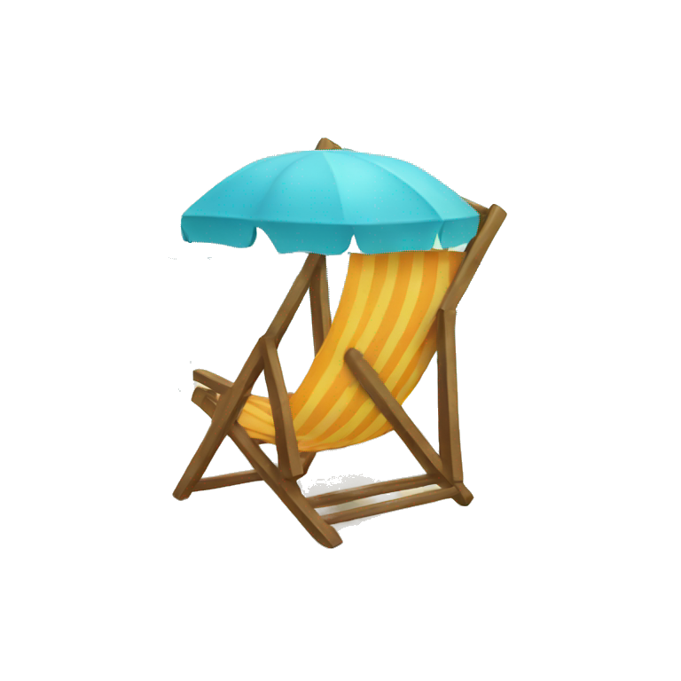 beach chair with waves emoji