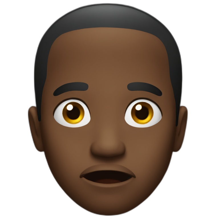 black man scared emoji