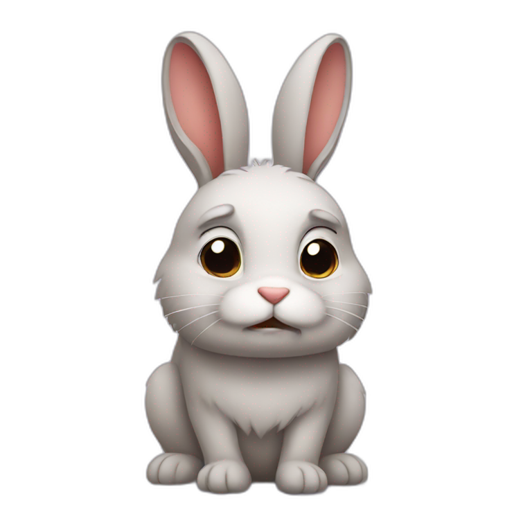 Rabbit sad emoji