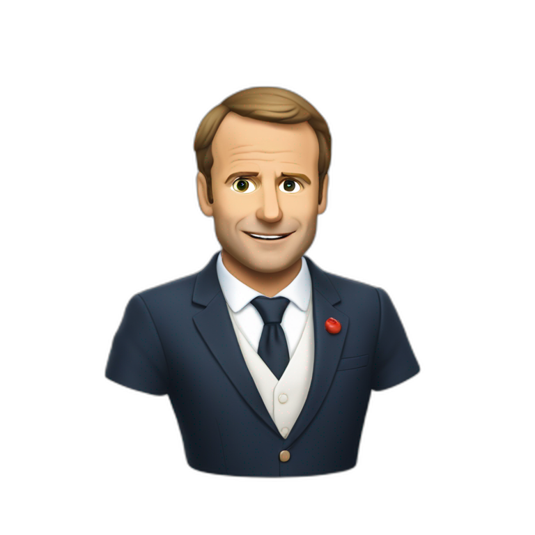 Macron qui boit de la bière emoji