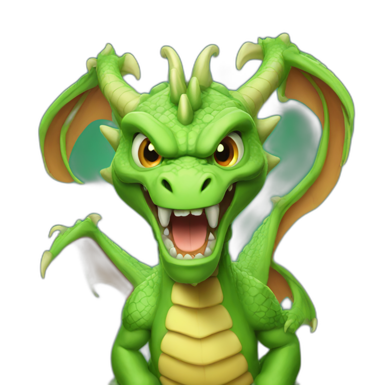 Three headed dragon angry emoji