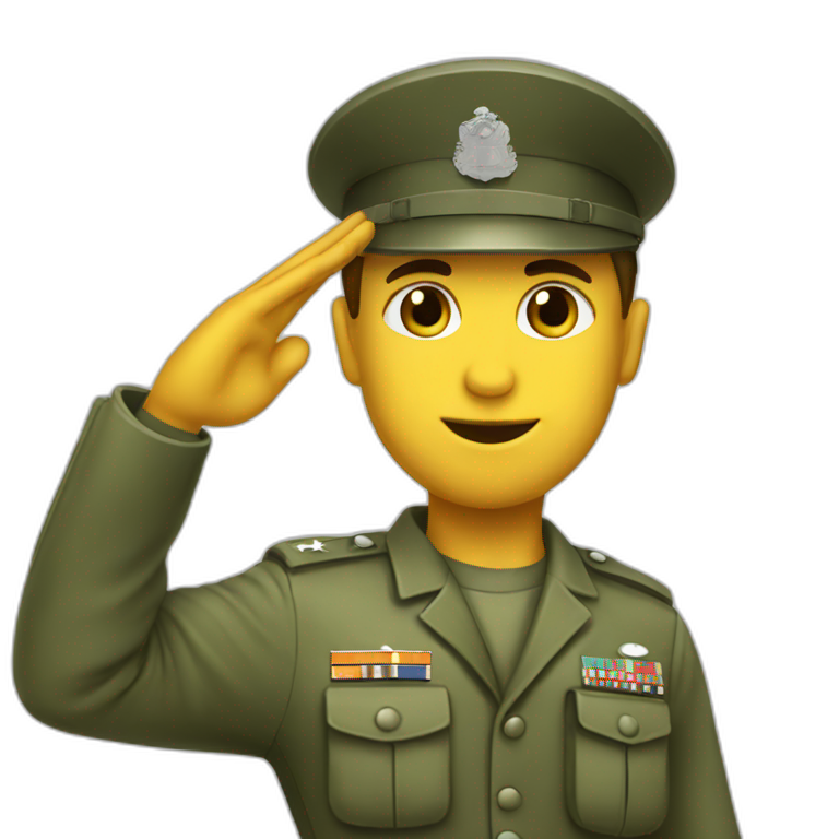 comando solider saluting emoji