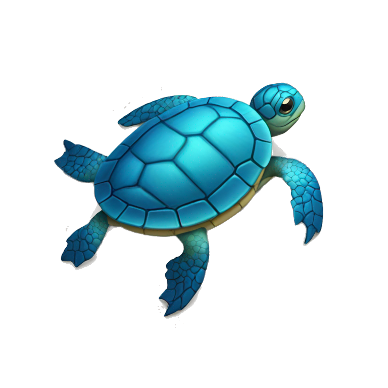 blue turtle from above emoji