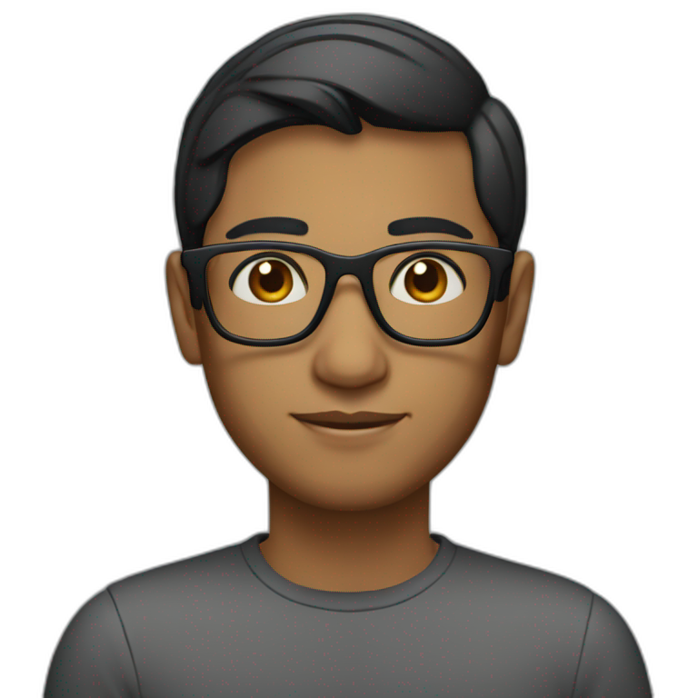 indian male with glasses, fair complexion emoji