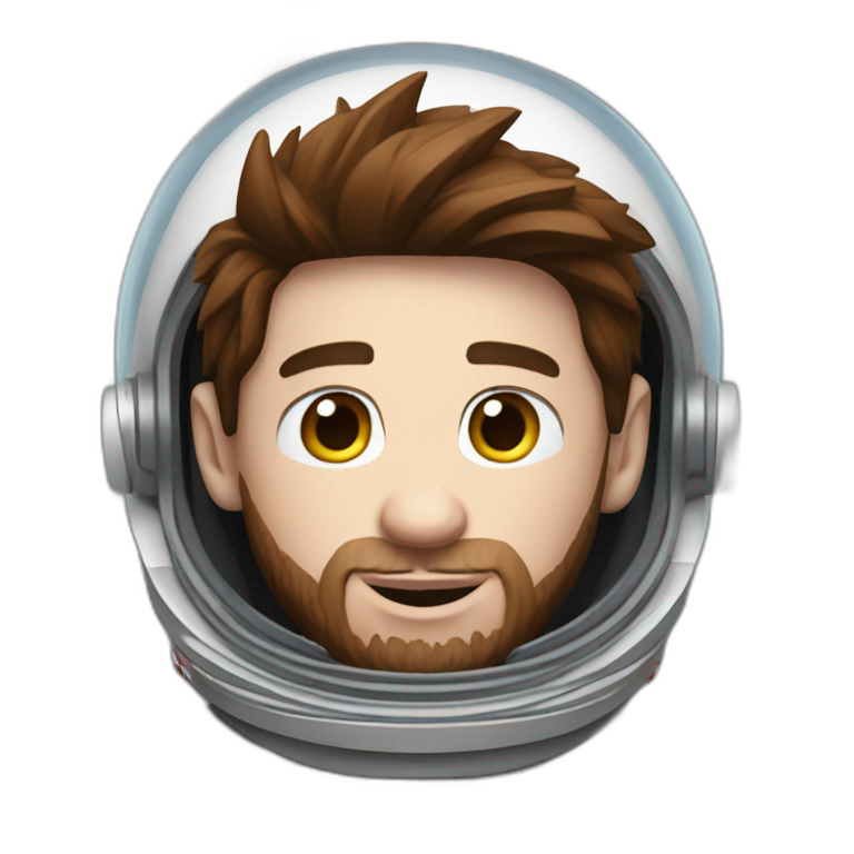messi con un traje de astronauta emoji