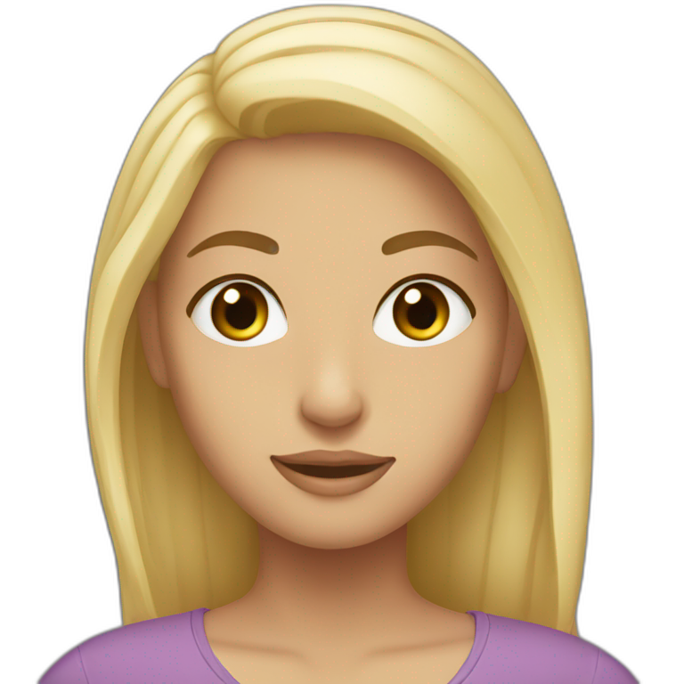 Arab caucasian girl with blonde hair emoji