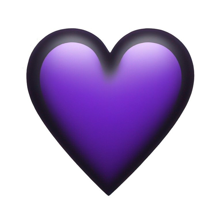 Half side black half side Purple Heart emoji