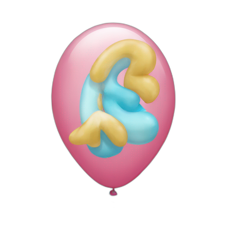 balloon number four emoji