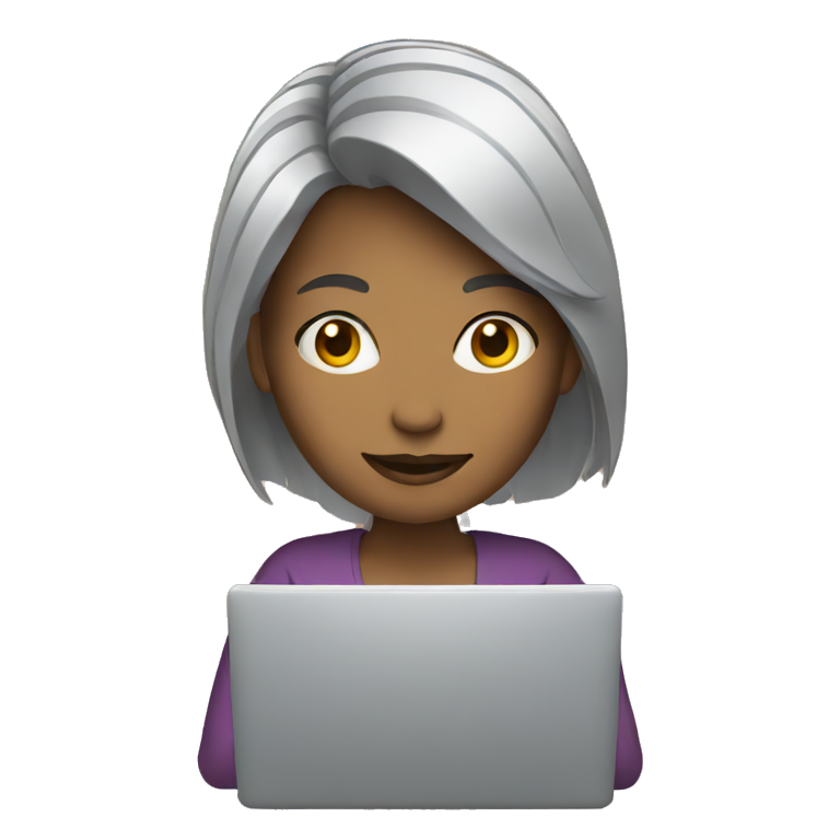 woman with computer emoji