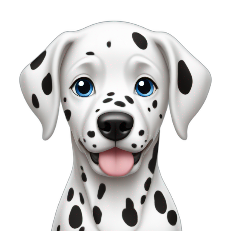 dalmatian with one blue eye emoji