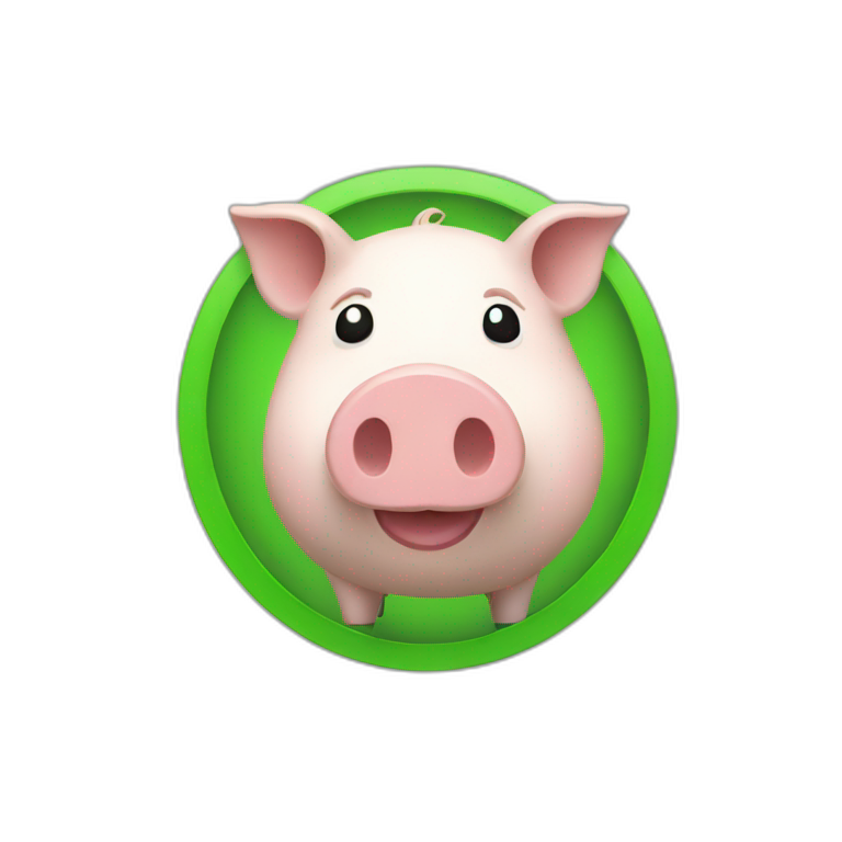 green trader piggy emoji