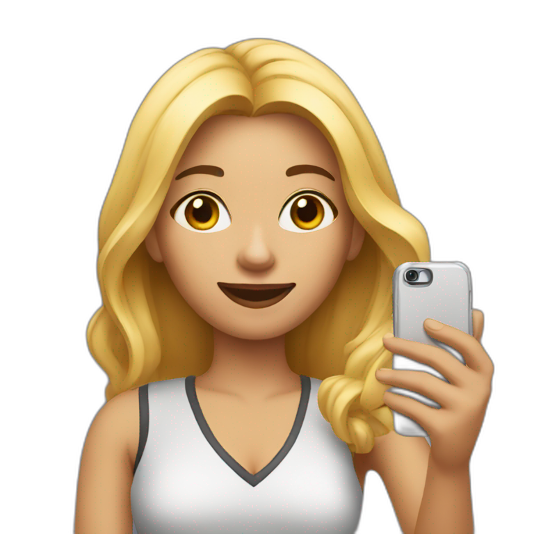 a woman taking a selfie emoji