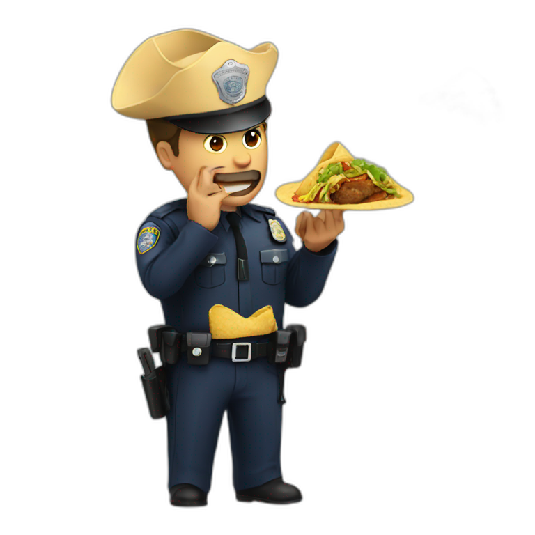 Police eating tacos emoji