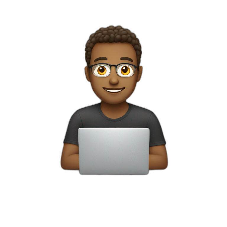 Guy on laptop emoji