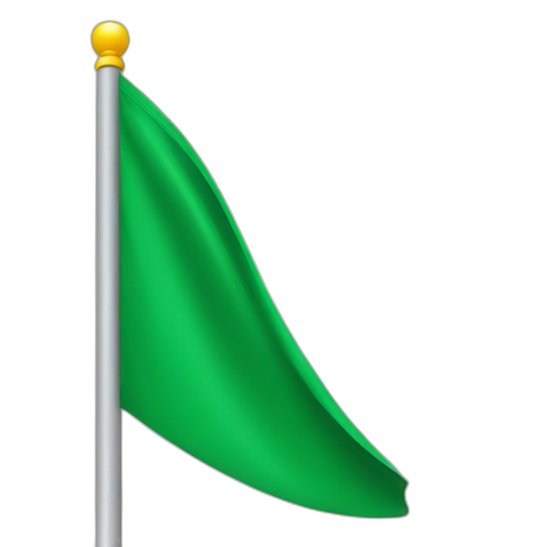 Plain Green flag  emoji