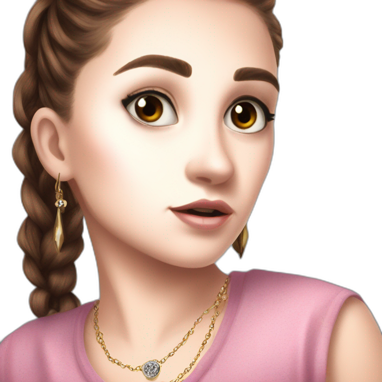 mysterious brown-eyed girl earring emoji