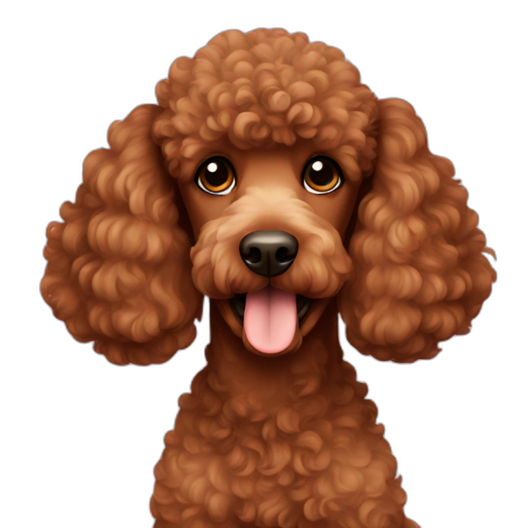 brown poodle emoji