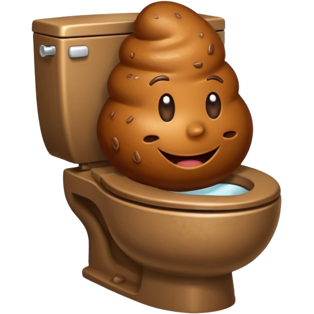 Emoji qui fait caca dans les toilettes Sticker