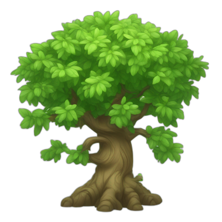 Cute chibi tree emoji
