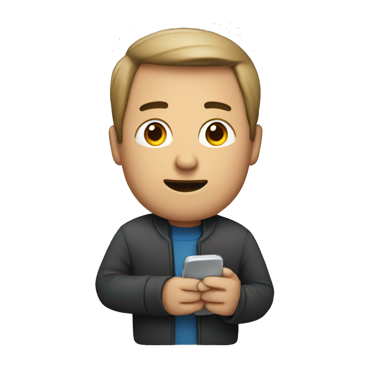man with a smartphone in his hands emoji