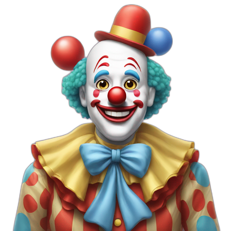 a clown with a circo in back of him emoji