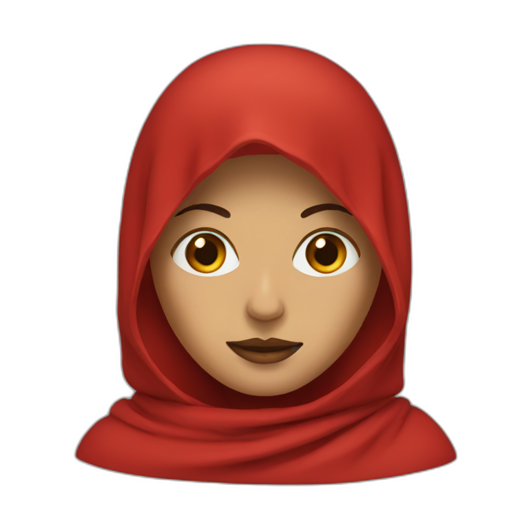 red veiled woman emoji