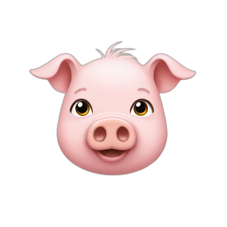 pig with hair emoji