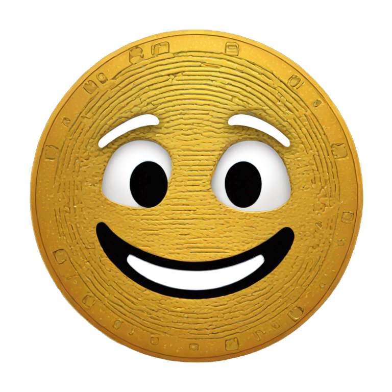 smiling face with bitcoin eyes emoji