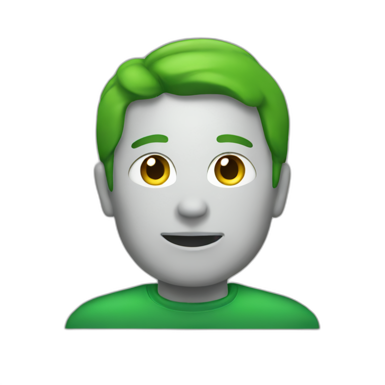 green above grey emoji