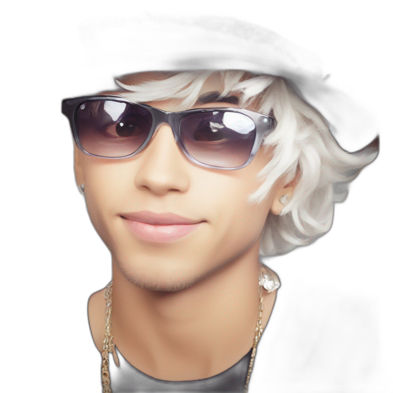 fashionable boy with sunglasses emoji