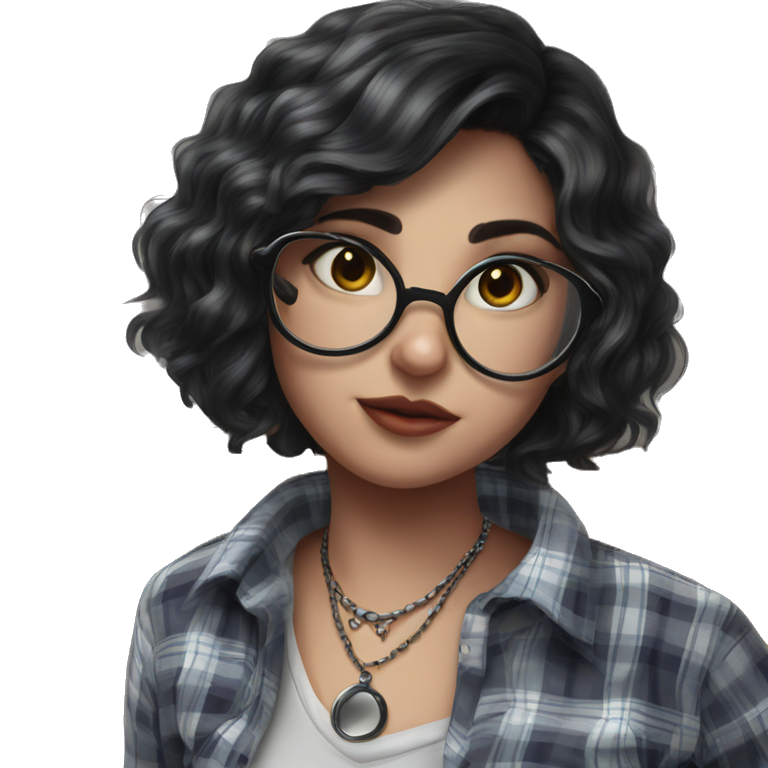 mysterious girl with glasses emoji
