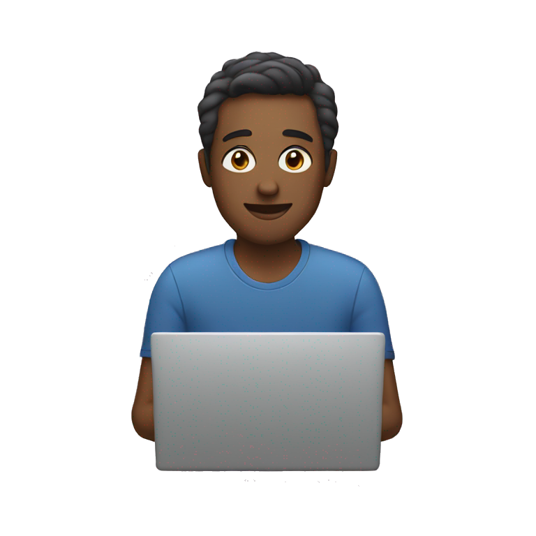 a man and a laptop emoji