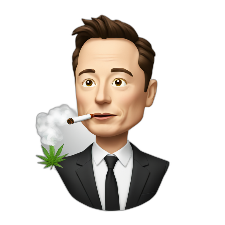 elon musk smoking weed emoji