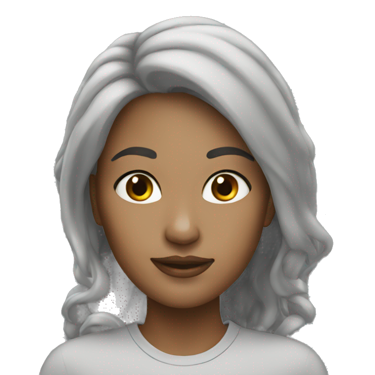 Woman air grey emoji