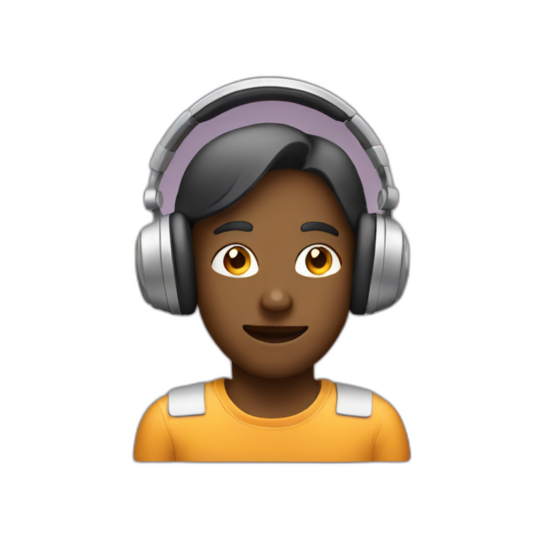 listening to music with headphones emoji