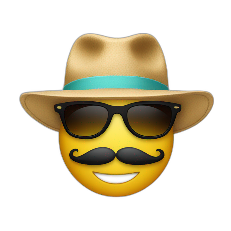 Sunglasses with hat emoji