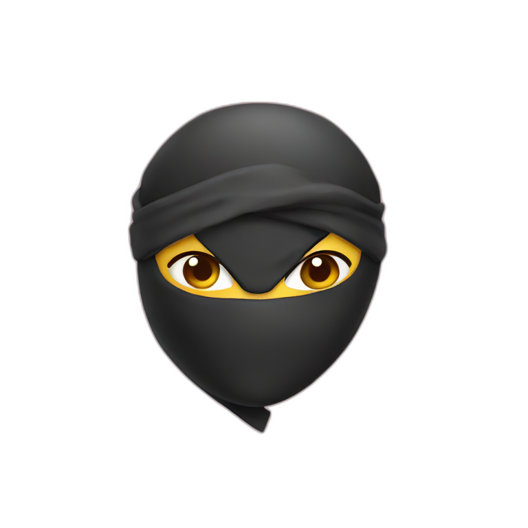 cute-in-love-ninja-face emoji