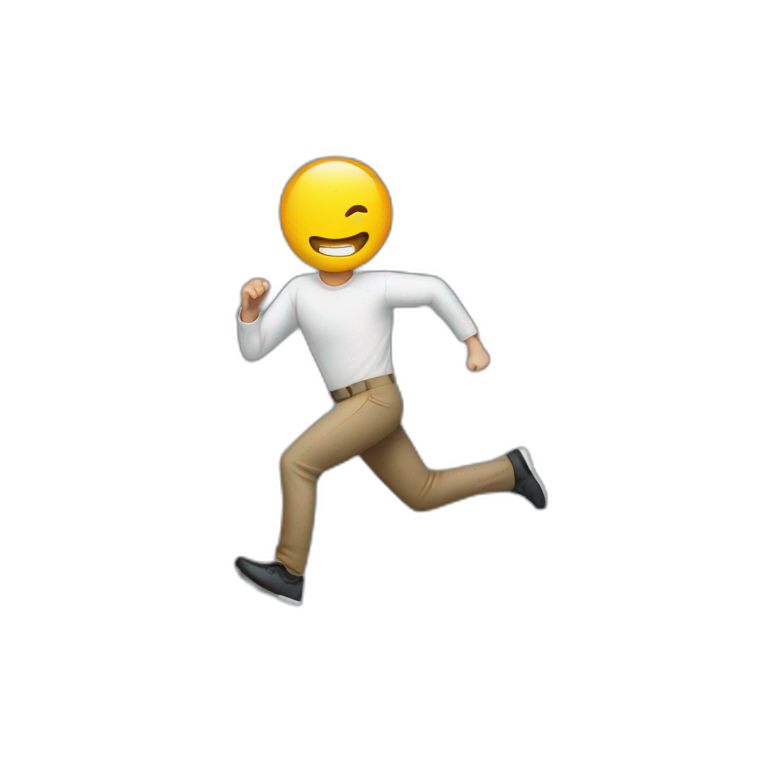 person running from a bomb emoji