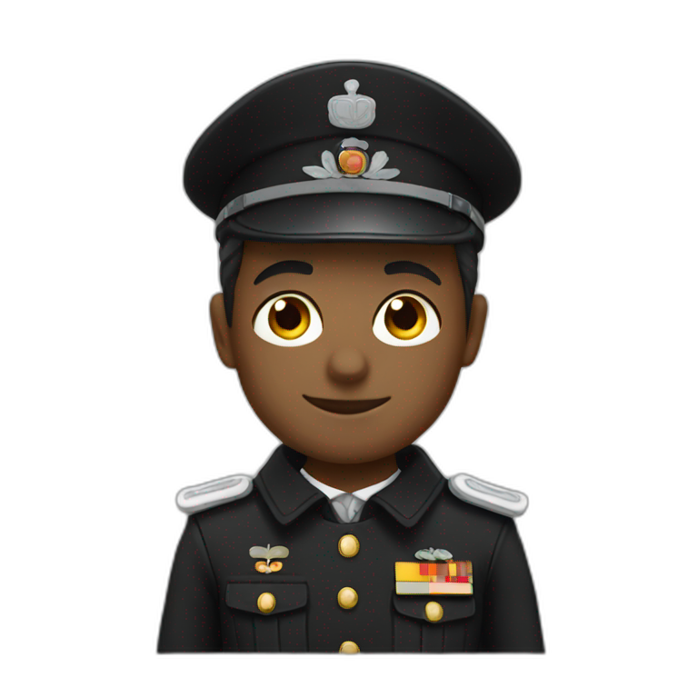 German black uniform emoji