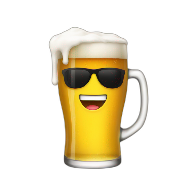 A emoji drinks à beer emoji