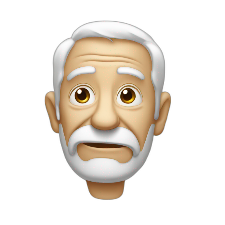 Happy sad old man même emoji