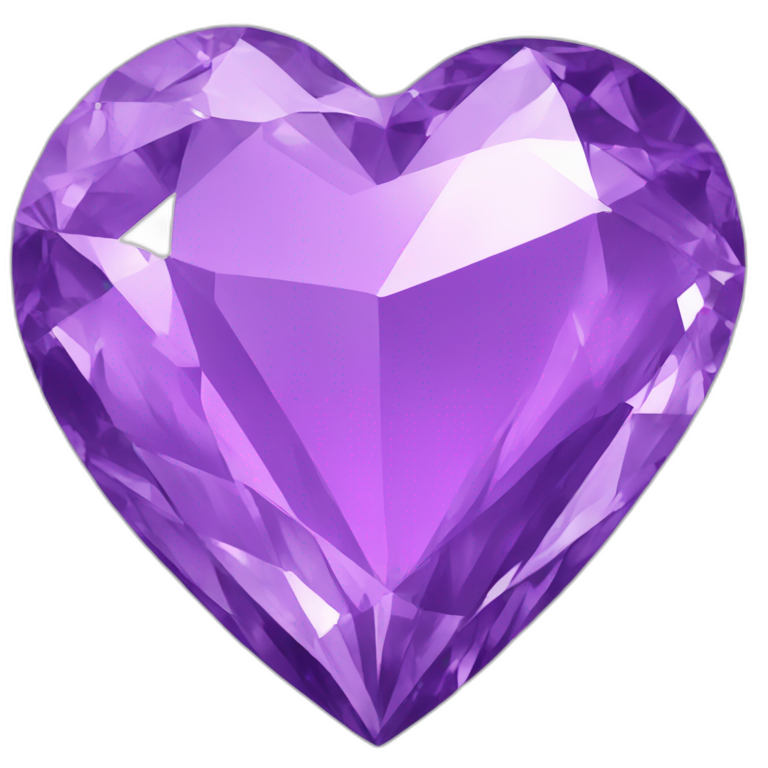 Purple diamond heart emoji