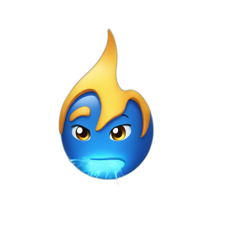 Blue spark emoji