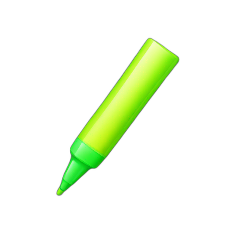 long green yellow highlighter emoji