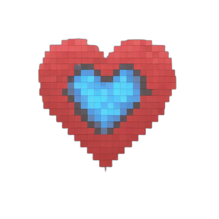 pixelated heart emoji