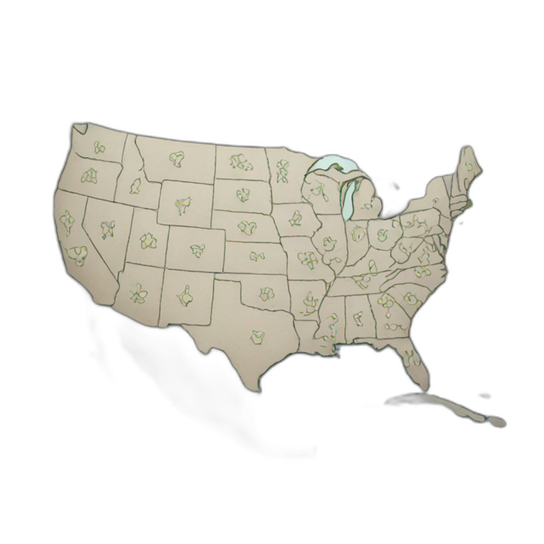United States of America map emoji