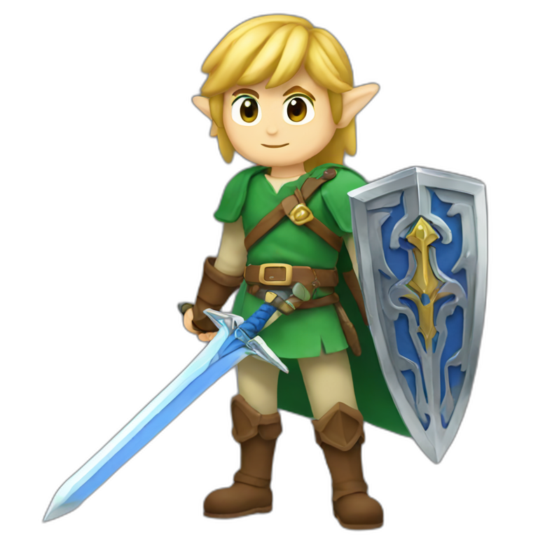 Link Holding the Master Sword emoji
