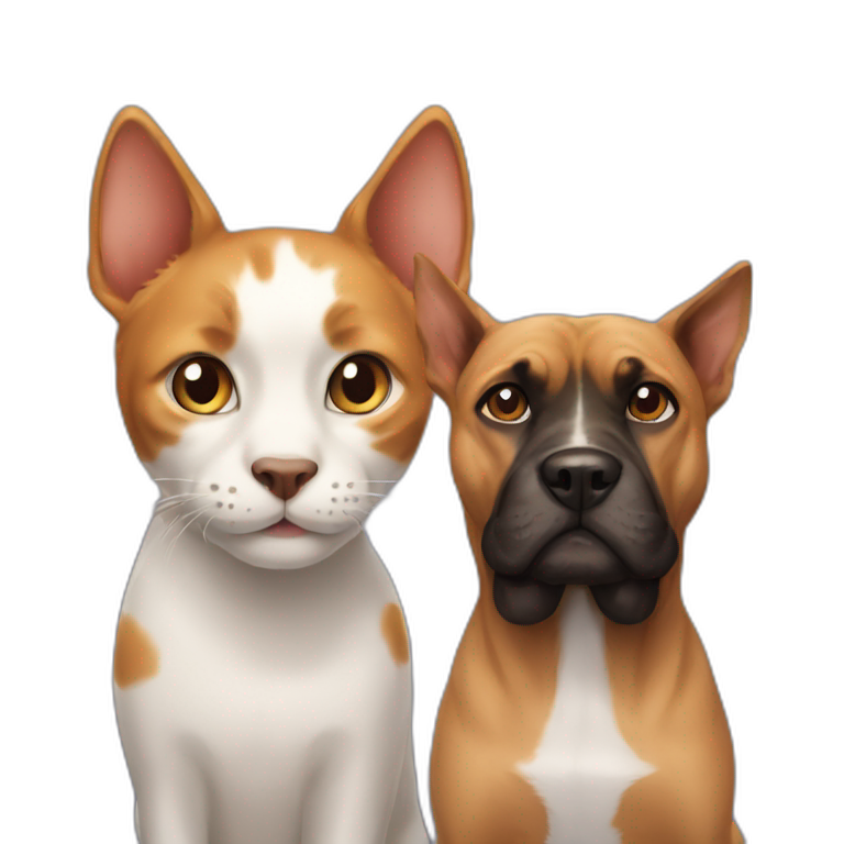 cat versus dog emoji