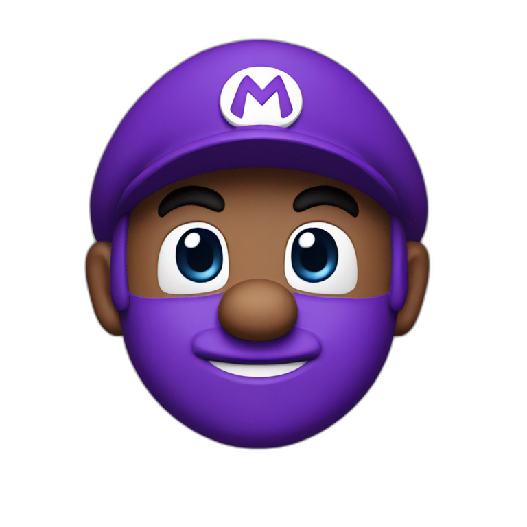 super mario with purple cap emoji