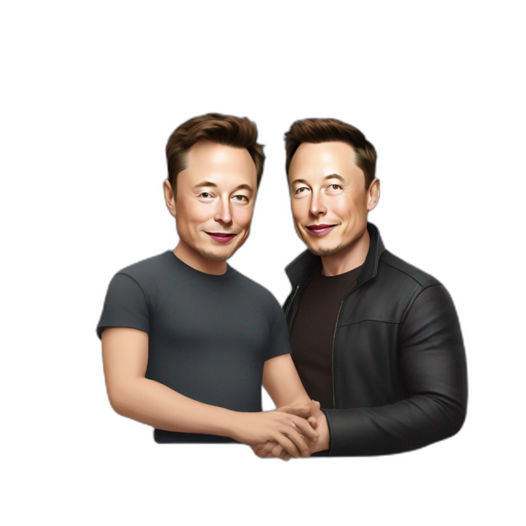 Elon musk with him son emoji